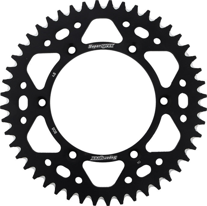 SUPERSPROX ALUMINUM SPROCKET 48T BLACK RAL-808-48-BLK