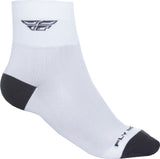 FLY RACING SHORTY SOCKS WHITE/BLACK SM/MD 350-0384S