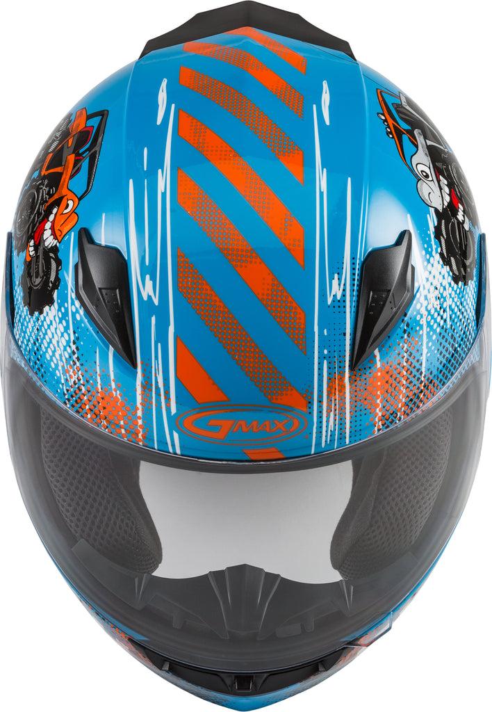 GMAX YOUTH GM-49Y BEASTS FULL-FACE HELMET BLUE/ORANGE/GREY YM G1498041