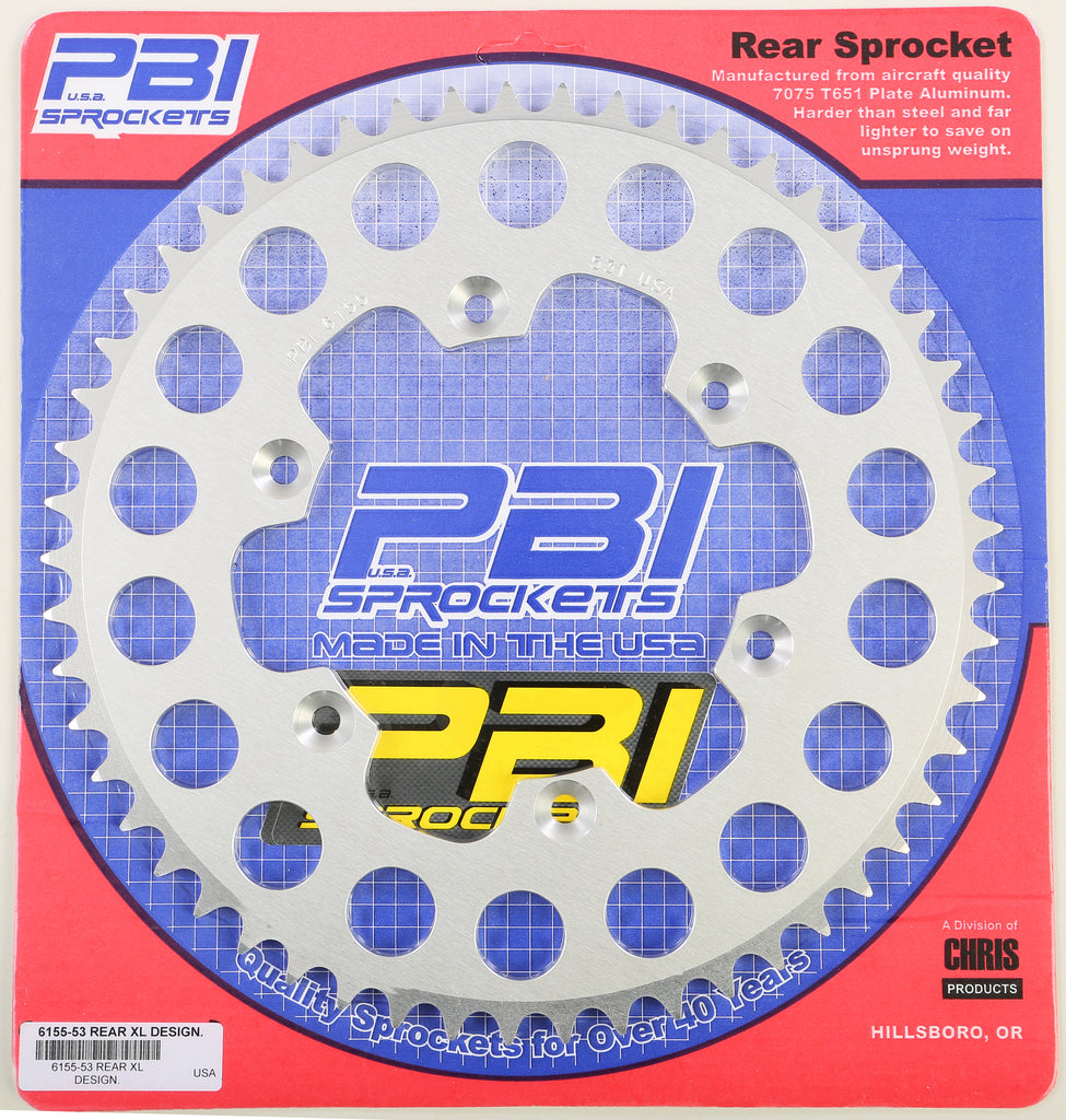 PBI REAR ALUMINUM SPROCKET 53T 6155-53-3