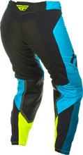 Load image into Gallery viewer, FLY RACING WOMEN&#39;S LITE RACE PANTS BLUE/HI-VIS SZ 22 191361057823