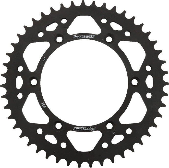 SUPERSPROX STEEL SPROCKET 47T BLACK RFE-808-47-BLK