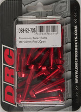 Load image into Gallery viewer, DRC ALUMINUM TAPER BOLTS RED M6X35MM 20/PK D58-52-735