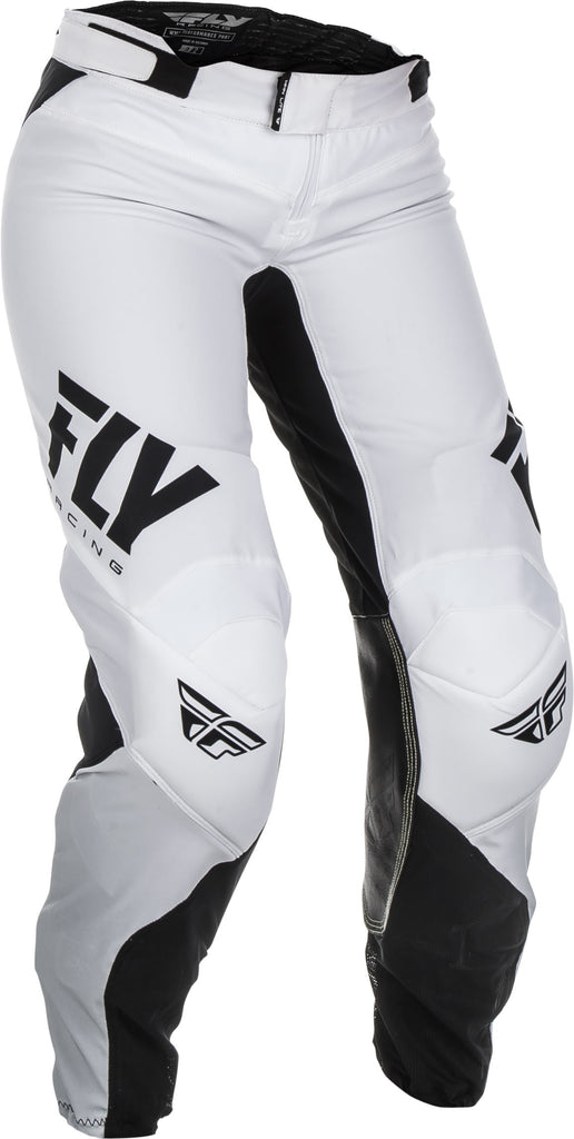 FLY RACING WOMEN'S LITE RACE PANTS WHITE/BLACK SZ 24 191361057878