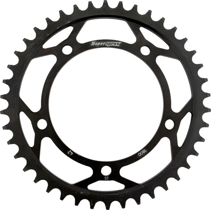 SUPERSPROX STEEL SPROCKET 42T BLACK RFE-1800-42-BLK