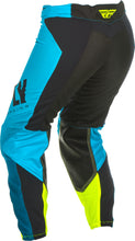 Load image into Gallery viewer, FLY RACING WOMEN&#39;S LITE RACE PANTS BLUE/HI-VIS SZ 24 191361057830