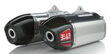 YOSHIMURA RS-9 HEADER/CANISTER/END CAP EXHAUST DUAL SLIP-ON SS-AL-CF 228422H320