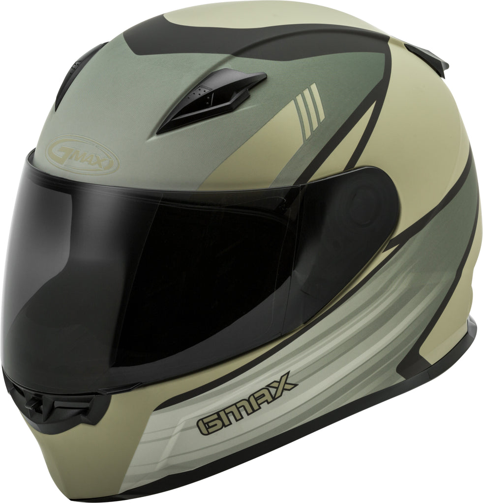 GMAX FF-49 FULL-FACE DEFLECT HELMET SMK SHIELD MATTE TAN/KHAKI 3X G1494539