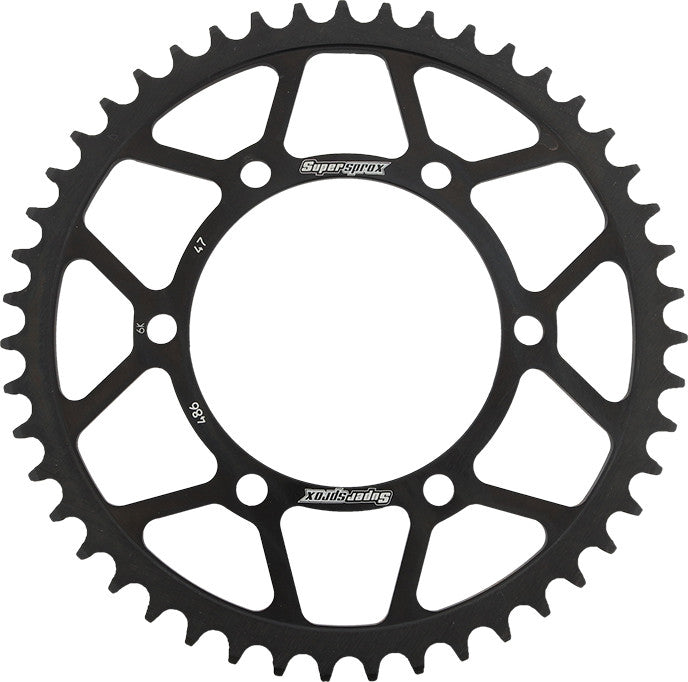 SUPERSPROX STEEL SPROCKET 47T BLACK RFE-486-47-BLK