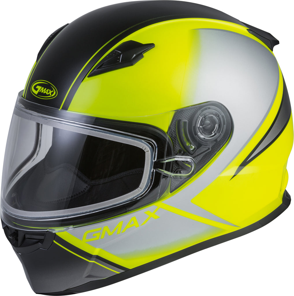 GMAX FF-49S FULL-FACE HAIL SNOW HELMET MATTE HI-VIS/BLK/GRY LG G2495746