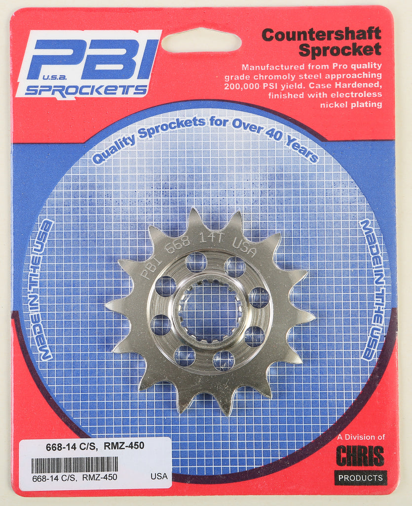 PBI COUNTERSHAFT STEEL SPROCKET 14T 668-14