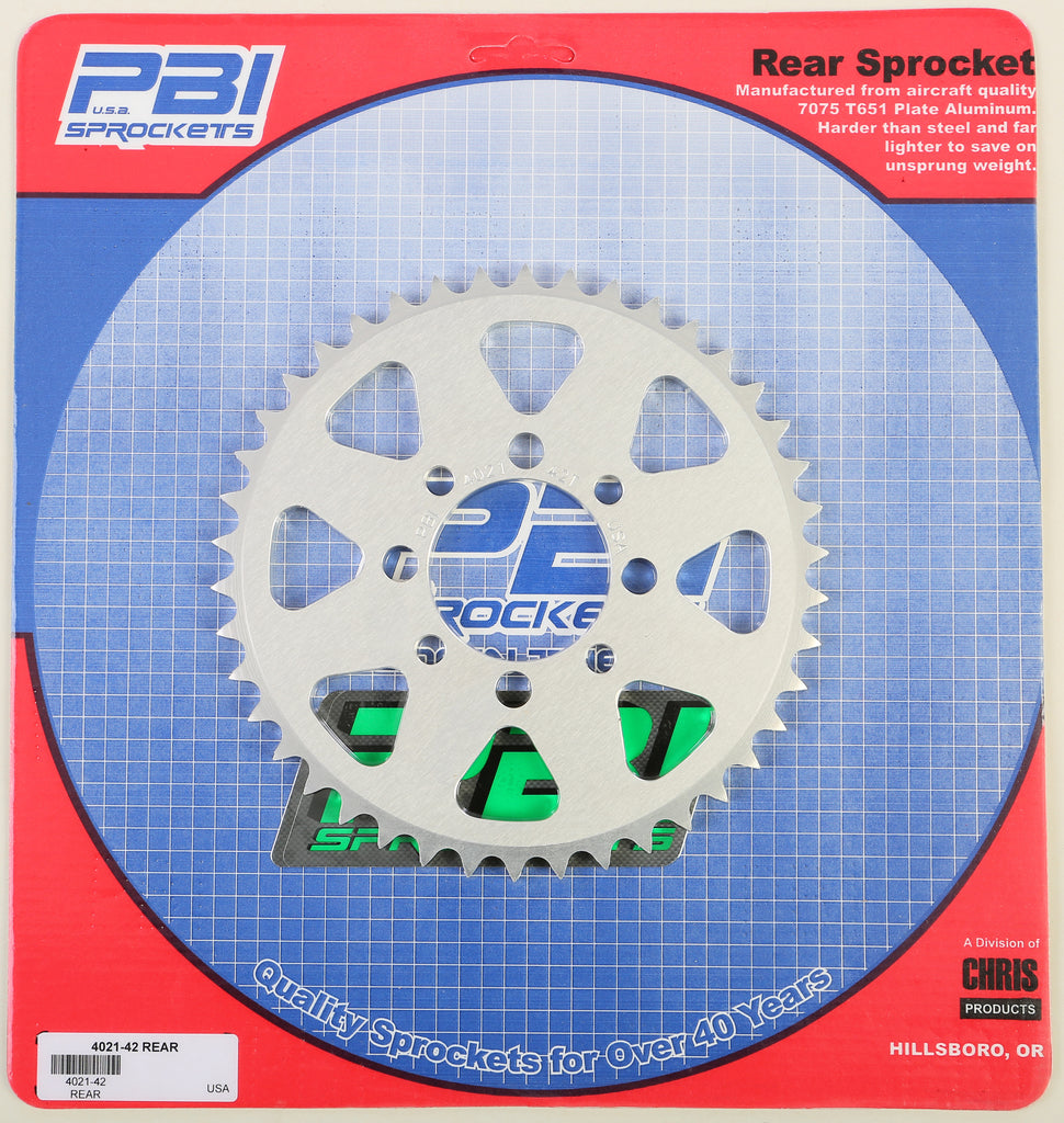 PBI REAR ALUMINUM SPROCKET 42T 4021-42-1-atv motorcycle utv parts accessories gear helmets jackets gloves pantsAll Terrain Depot