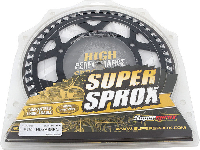 SUPERSPROX ALUMINUM SPROCKET 49T BLACK RAL-990-49-BLK