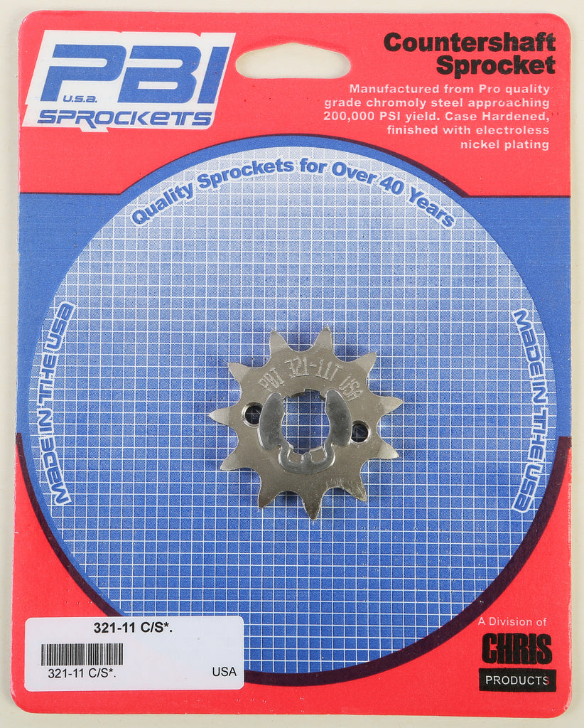 PBI COUNTERSHAFT STEEL SPROCKET 11T 321-11-atv motorcycle utv parts accessories gear helmets jackets gloves pantsAll Terrain Depot