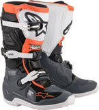 ALPINESTARS TECH 7S BOOTS BLK/GRY/WHT/FLUO ORG SZ 08 2015017-1124-08