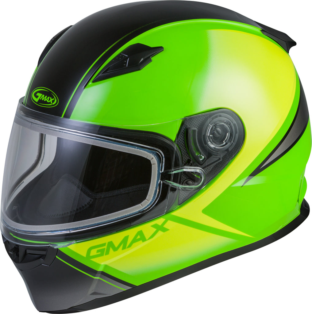 GMAX FF-49S FULL-FACE HAIL SNOW HELMET NEON GRN/HI-VIS/BLK LG G2495676