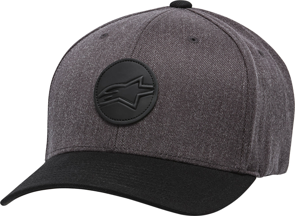 ALPINESTARS DOT PATCH HAT CHARCOAL/BLACK LG/XL CURVED BILL 1139-81550-1810-L/X