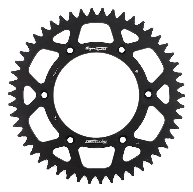 SUPERSPROX ALUMINUM SPROCKET 50T BLACK RAL-210-50-BLK