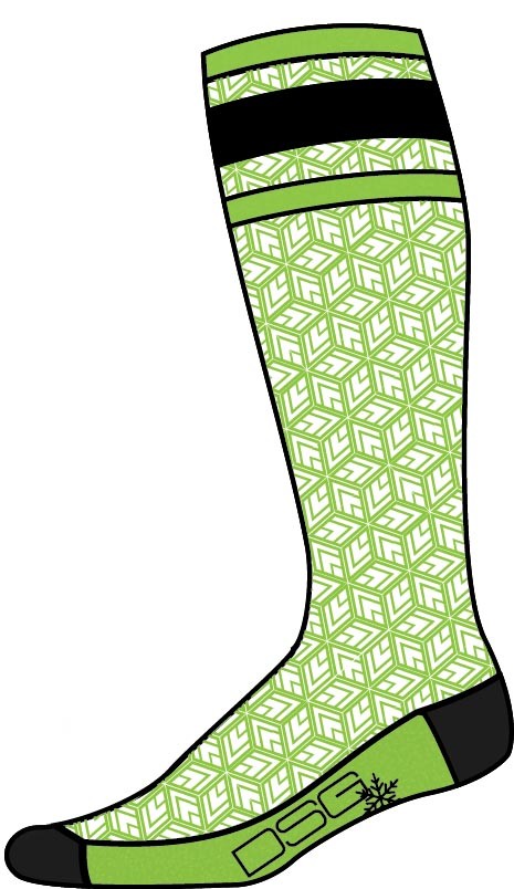 DIVAS FLY LW PERFORMANCE MERINO WOOL SOCKS GREEN 98946