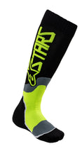 Load image into Gallery viewer, ALPINESTARS MX PLUS-2 SOCKS BLACK/YELLOW FLUO LARGE 4701920-155-L