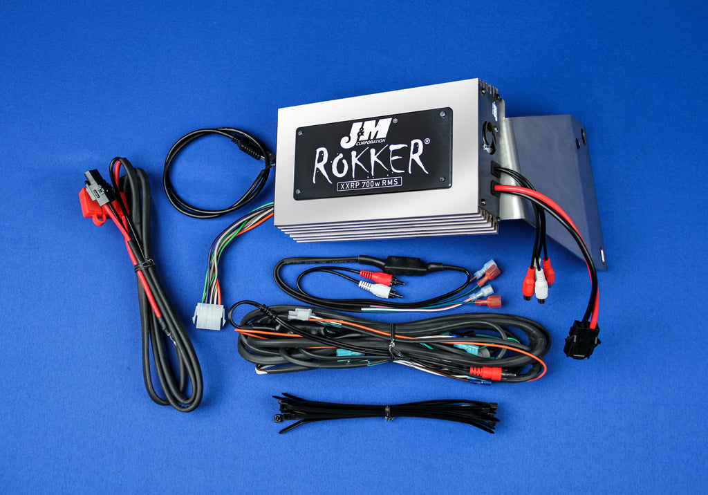 J&M ROKKER P700W 4-CH AMP KT 11-13 ROADGLIDE ULT JAMP-700HR11-ULP