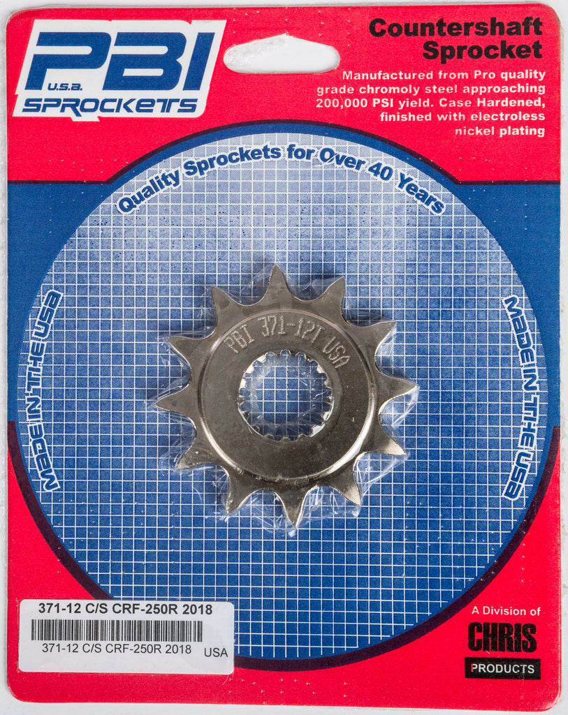 PBI COUNTERSHAFT STEEL SPROCKET 12T 371-12