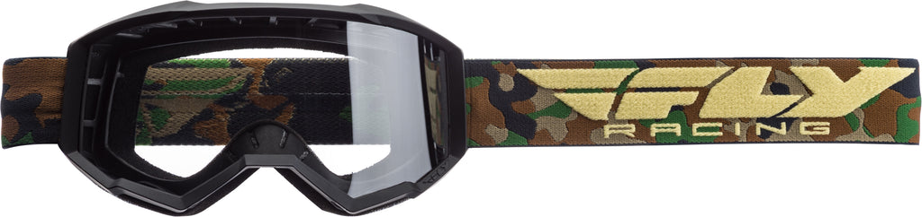 FLY RACING FOCUS GOGGLE CAMO W/CLEAR LENS FLA-044