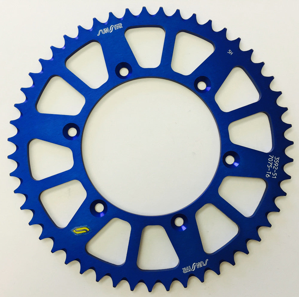 SUNSTAR REAR SPROCKET ALUMINUM BLUE 51T 5-359251BL-atv motorcycle utv parts accessories gear helmets jackets gloves pantsAll Terrain Depot