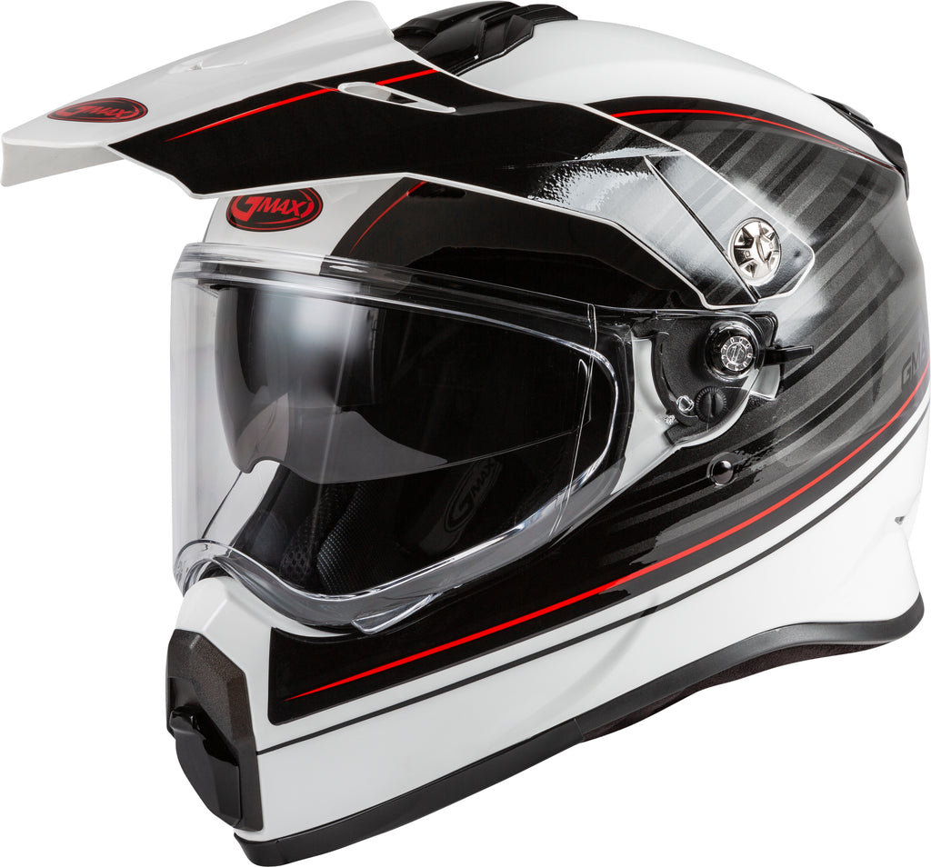 GMAX AT-21 ADVENTURE RALEY HELMET WHITE/GREY/RED SM G1211014