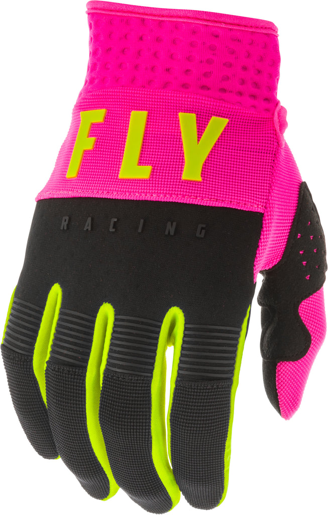 FLY RACING F-16 GLOVES NEON PINK/BLACK/HI-VIS SZ 11 373-91611