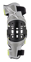 Load image into Gallery viewer, ALPINESTARS BIONIC 7 KNEE SET SILVER/YELLOW LG 6501319-195-L