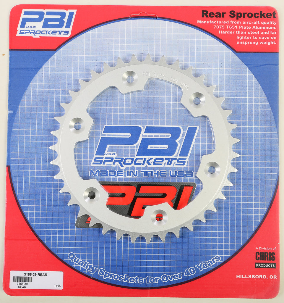 PBI REAR ALUMINUM SPROCKET 39T 3155 39-3-atv motorcycle utv parts accessories gear helmets jackets gloves pantsAll Terrain Depot