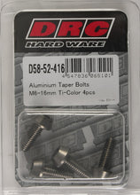 Load image into Gallery viewer, DRC ALUMINUM TAPER BOLTS TITANIUM M6X16MM 4/PK D58-52-416