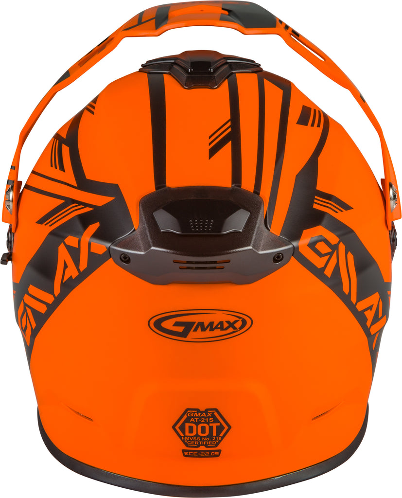 GMAX AT-21S ADVENTURE EPIC SNOW HELMET MATTE NEON ORNG/BLK SM G2211144