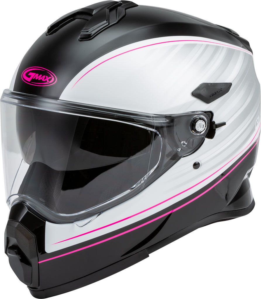 GMAX AT-21 ADVENTURE RALEY HELMET BLACK/WHITE/PINK XL G1211407