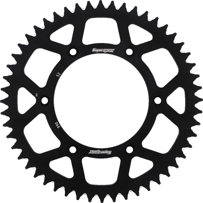 SUPERSPROX ALUMINUM SPROCKET 52T BLACK RAL-990-52-BLK