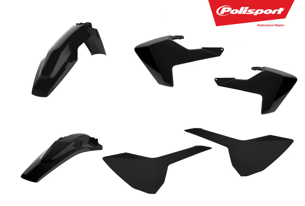 POLISPORT PLASTIC BODY KIT BLACK 90725