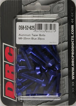 Load image into Gallery viewer, DRC ALUMINUM TAPER BOLTS BLUE M6X25MM 20/PK D58-52-625