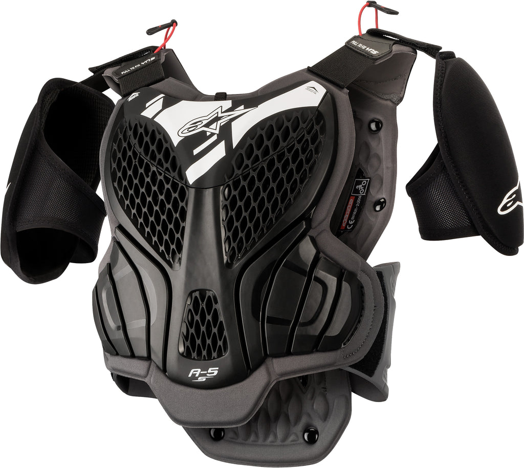 ALPINESTARS YOUTH A-5 S BODY ARMOR BLACK/COOL GREY YS/YM 6740518-105-S/M