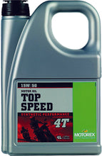 Load image into Gallery viewer, MOTOREX TOP SPEED 4T 15W50 (4 LITERS) 102304