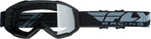 Load image into Gallery viewer, FLY RACING YOUTH FOCUS GOGGLE BLACK W/CLEAR LENS FLC-001