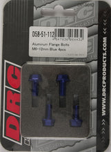 Load image into Gallery viewer, DRC ALUMINUM FLANGE BOLTS BLUE M6X12MM 4/PK D58-51-112