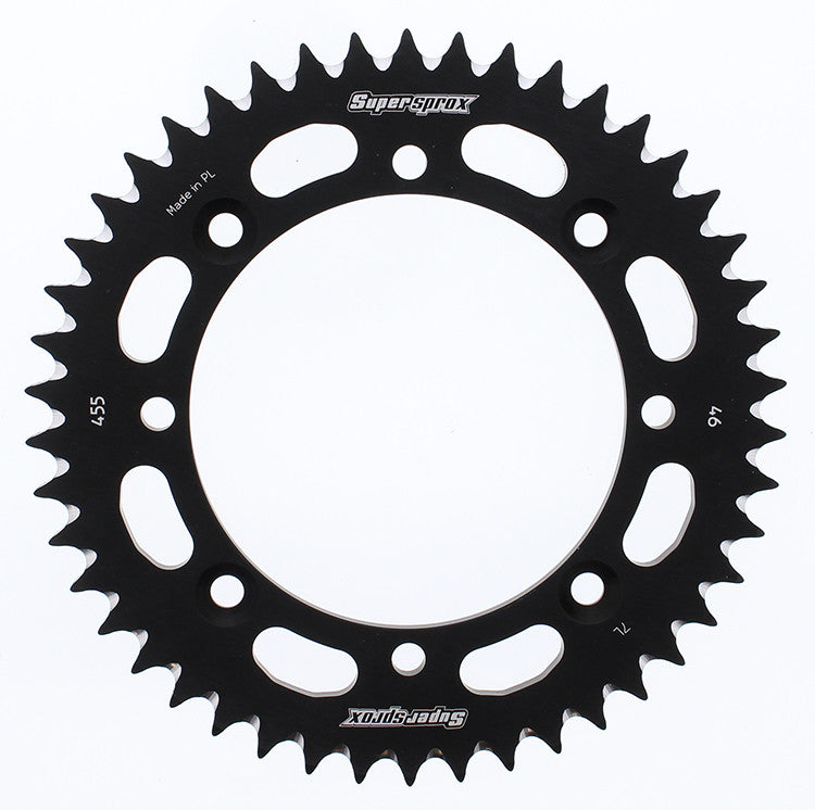 SUPERSPROX ALUMINUM SPROCKET 46T BLACK RAL-455-46-BLK