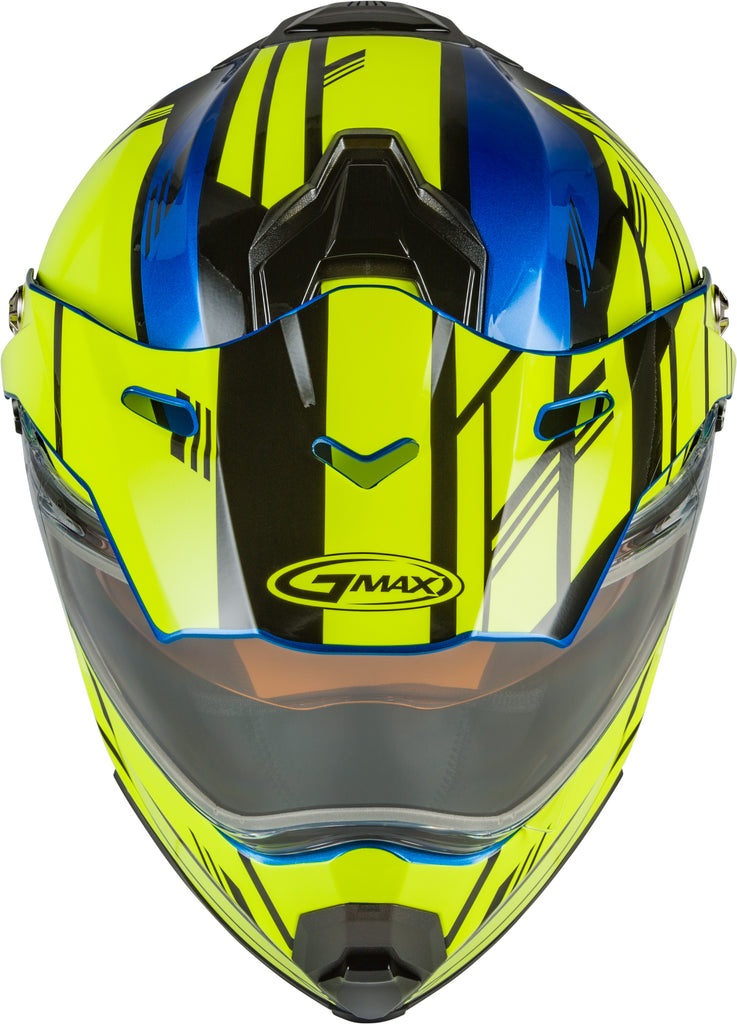 GMAX AT-21S ADVENTURE EPIC SNOW HELMET BLUE/HI-VIS/BLACK LG G2211046