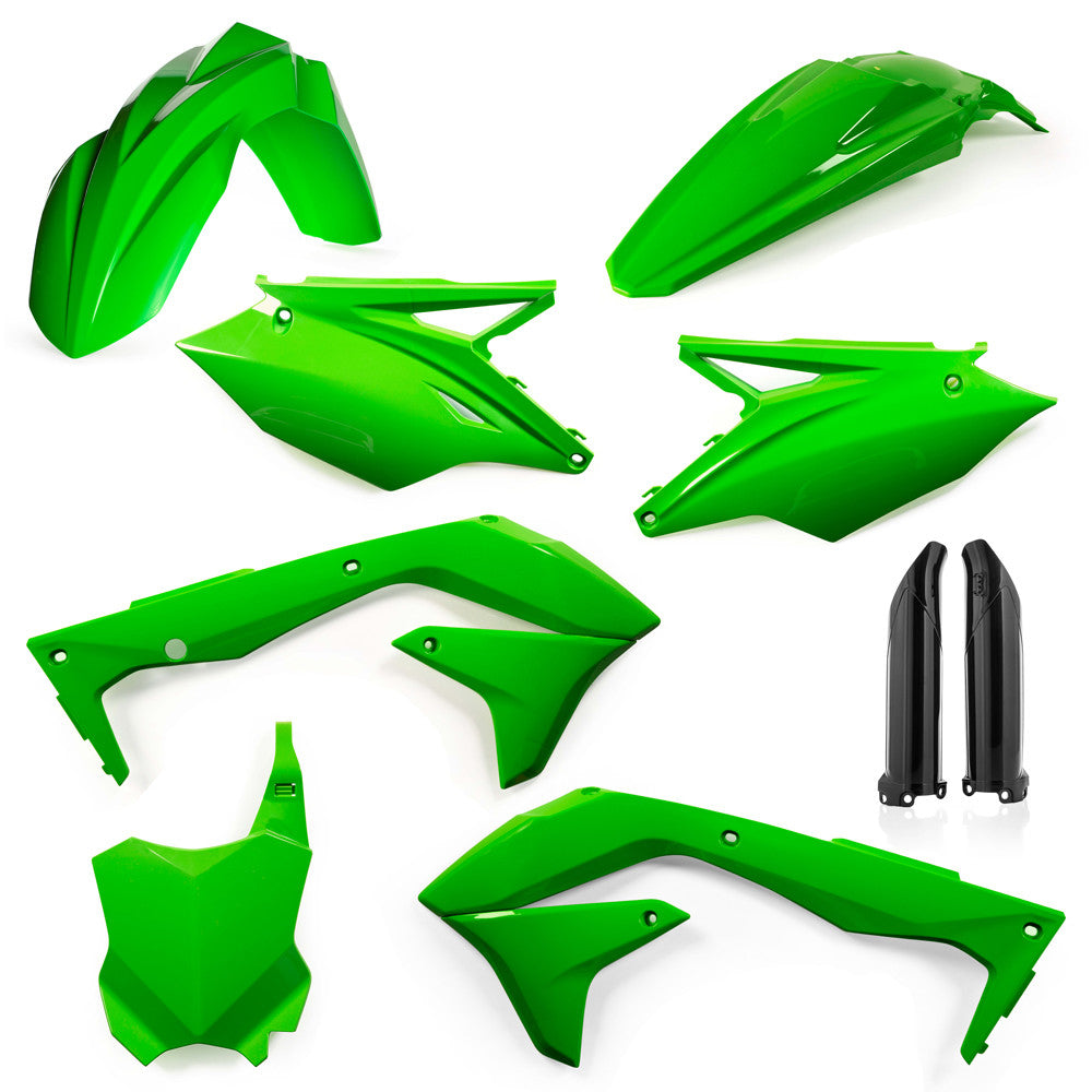 ACERBIS FULL PLASTIC KIT FLUORESCENT GREEN 2449570235-atv motorcycle utv parts accessories gear helmets jackets gloves pantsAll Terrain Depot