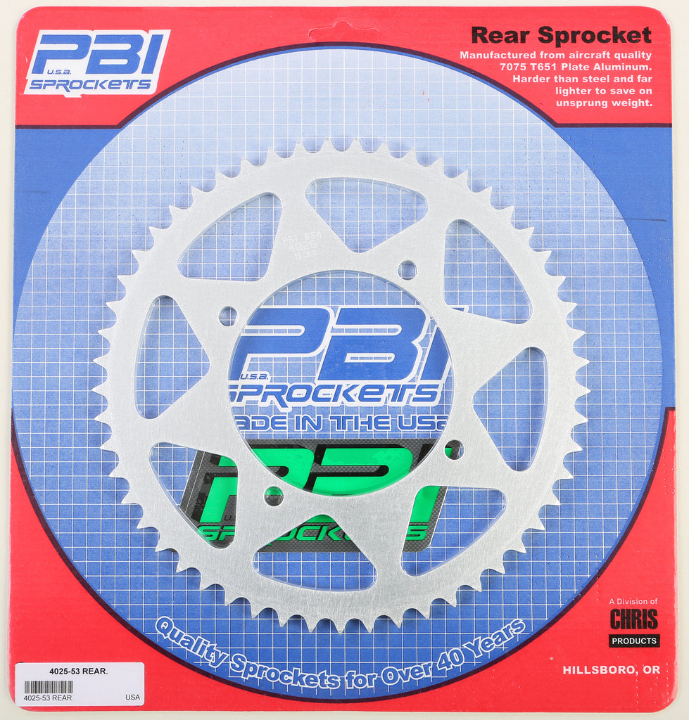 PBI REAR ALUMINUM SPROCKET 53T 4025-53-1-atv motorcycle utv parts accessories gear helmets jackets gloves pantsAll Terrain Depot