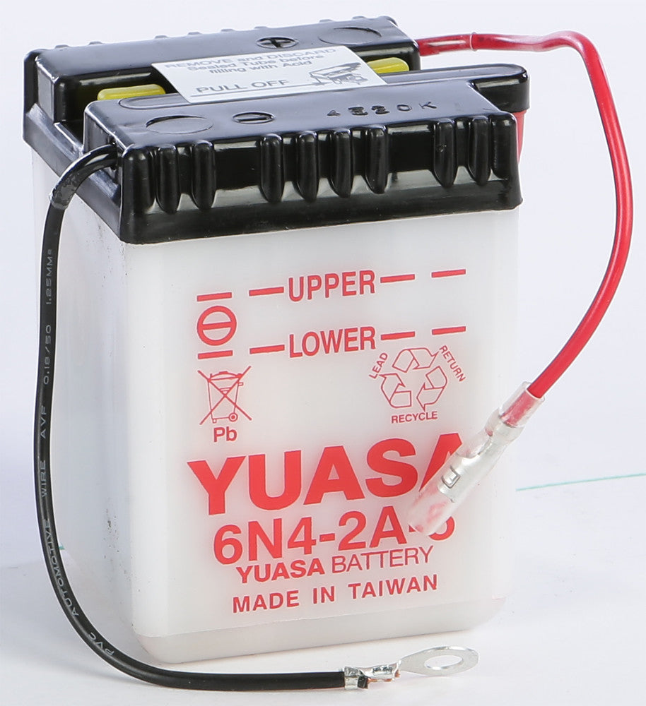 YUASA BATTERY 6N4-2A-5 CONVENTIONAL YUAM2645A-atv motorcycle utv parts accessories gear helmets jackets gloves pantsAll Terrain Depot