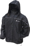 FROGG TOGGS TOADZ HIGHWAY RAIN JACKET BLACK/SILVER LG NTH65125-01LG