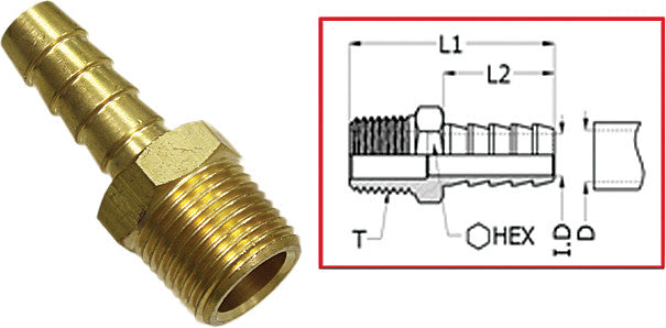 SP1 3/8 PIPE TO 5/16 HOSE BARB FIT MR-07304-1