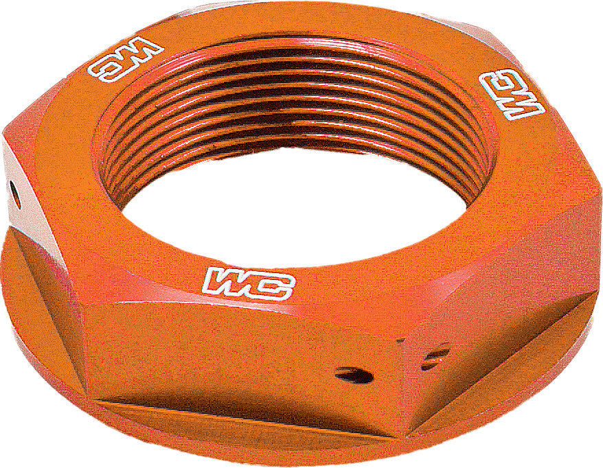 WORKS STEERING STEM NUT (ORANGE) 24-380